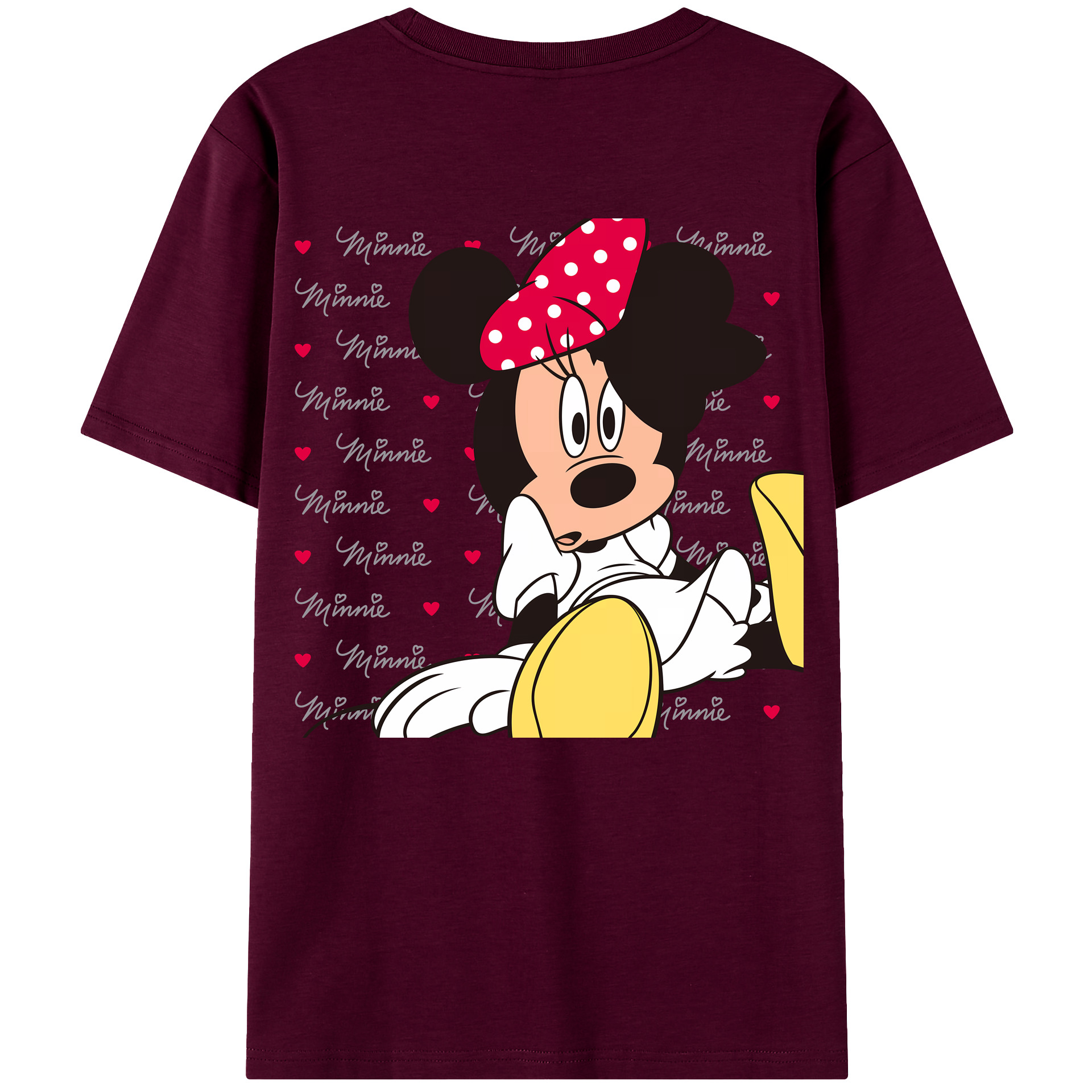（画像用） ミッキーマウス Mickey Mouse レディース半袖Tシャツ(バックプリント)